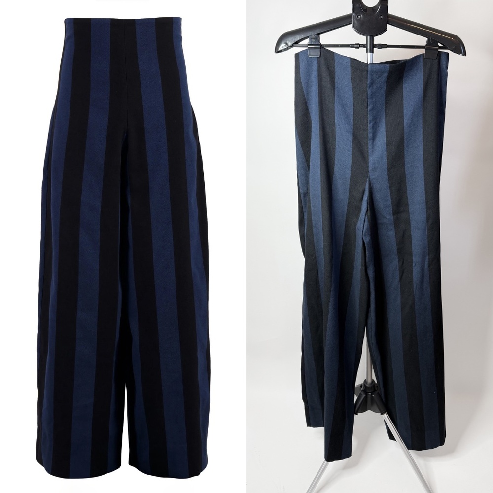 Marrakshi Life Collection 14 Blue and Black Wide Leg High Rise Pants